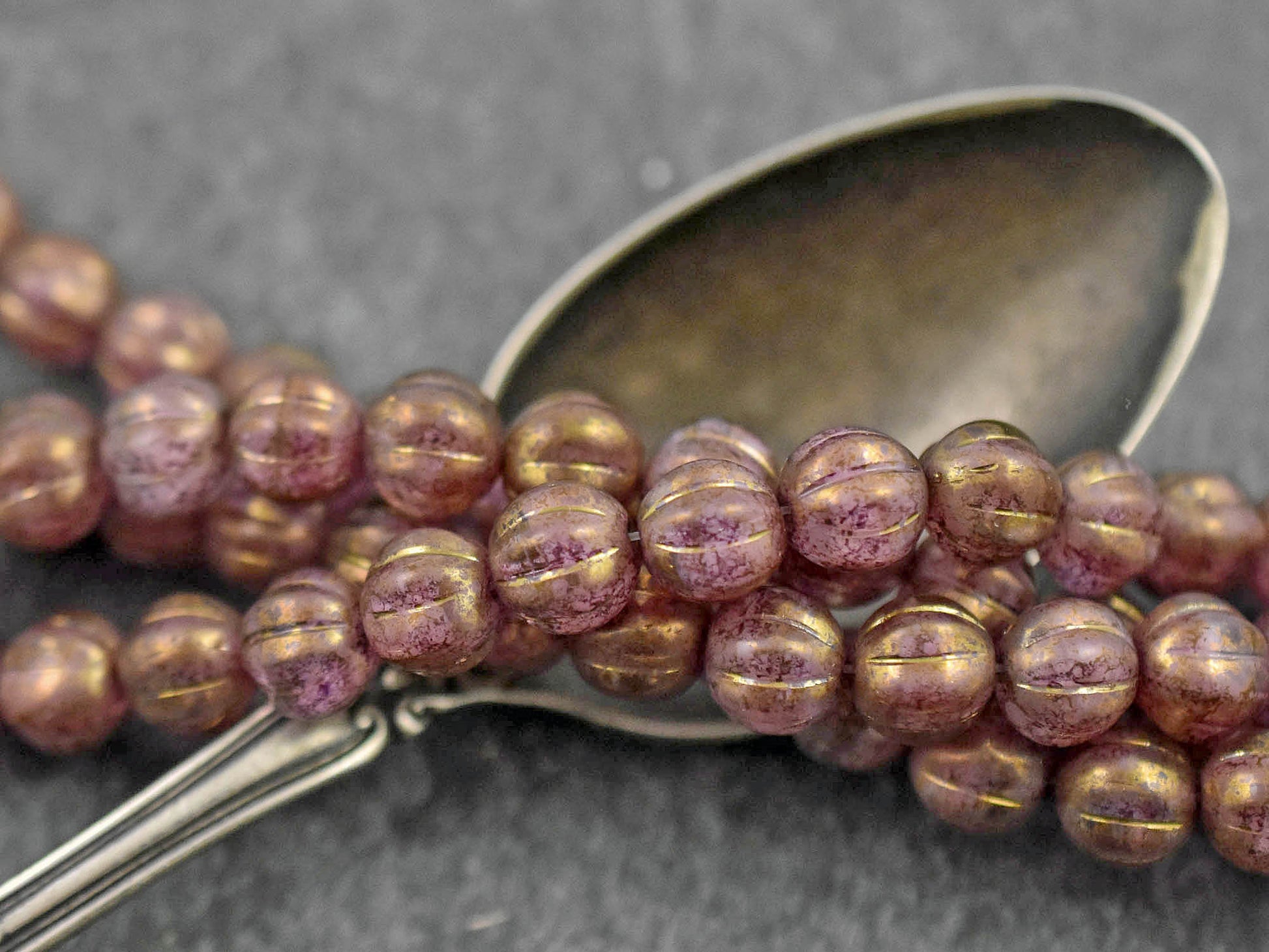 Picasso Beads - Melon Beads - Czech Glass Beads - Round Beads - 8mm - 16pcs - (4776)