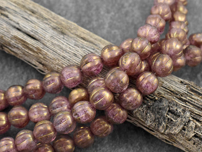 Picasso Beads - Melon Beads - Czech Glass Beads - Round Beads - 8mm - 16pcs - (4776)