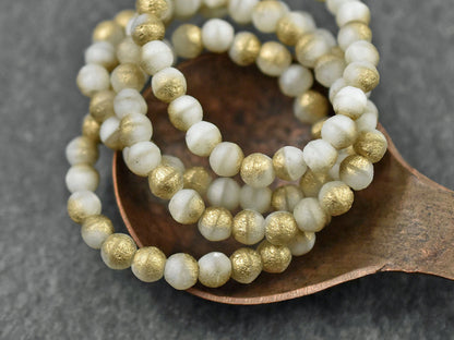 Czech Glass Beads - Round Beads - Druk Beads - Spacer Beads - 50pcs - 5mm - (B99)