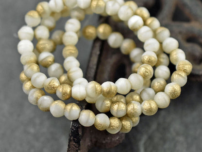 Czech Glass Beads - Round Beads - Druk Beads - Spacer Beads - 50pcs - 5mm - (B99)