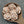 Czech Glass Beads - Picasso Beads - Coin Beads - Flower Beads - Rose Beads - 17mm - 6pcs (5013)